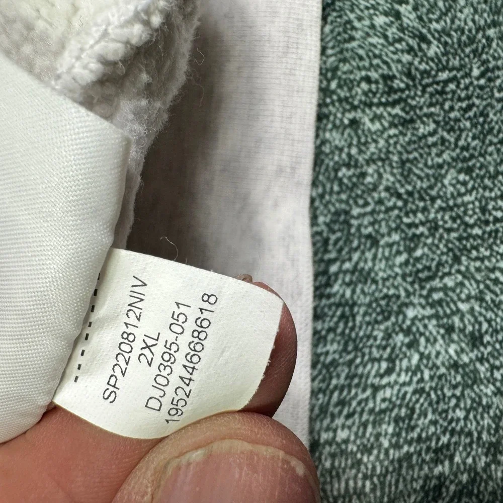 Jordan Fleece Pullover Hoodie Men 2XL Birch Heather Grey PSG Paris 23 Script‎